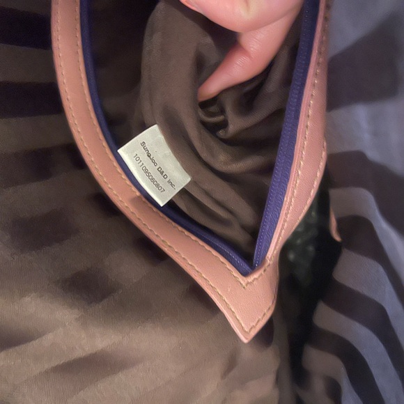 MCM Rare Powder Pink Croc-Embossed Leather Dome Satchel with crossbody strap - Picture 11 of 16